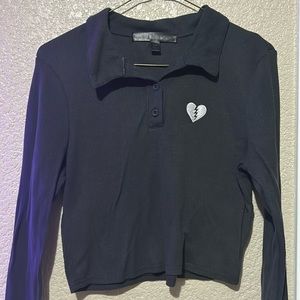 Long sleeve crop-top